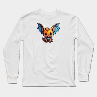 Adorable little bat with big blue wings Long Sleeve T-Shirt